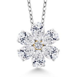 Pendant in 925 Sterling Silver and 10K Yellow Gold