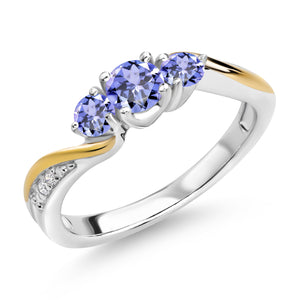 Ring in 925 Sterling Silver and 10K Yellow Gold