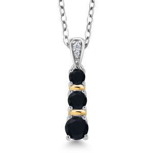 Pendant in 925 Sterling Silver and 10K Yellow Gold