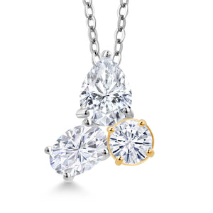Pendant in 925 Sterling Silver and 10K Yellow Gold