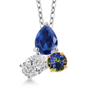 Pendant in 925 Sterling Silver and 10K Yellow Gold