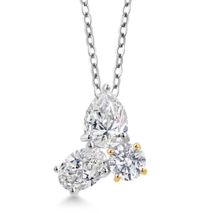 Pendant in 925 Sterling Silver and 10K Yellow Gold