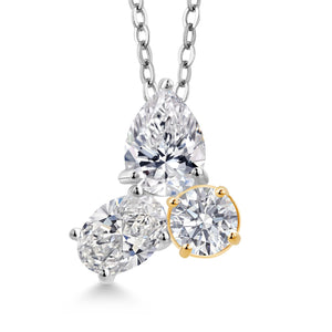 Pendant in 925 Sterling Silver and 10K Yellow Gold
