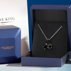 Pendant in 925 Sterling Silver and 10K Yellow Gold
