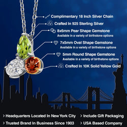Pendant in 925 Sterling Silver and 10K Yellow Gold