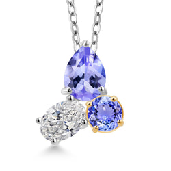 Pendant in 925 Sterling Silver and 10K Yellow Gold