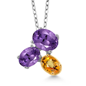 Pendant in 925 Sterling Silver and 10K Yellow Gold