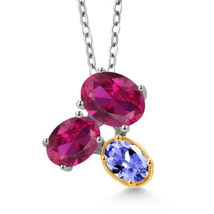 Pendant in 925 Sterling Silver and 10K Yellow Gold