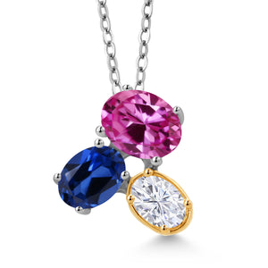Pendant in 925 Sterling Silver and 10K Yellow Gold