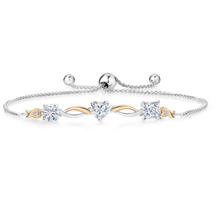 Bracelet in 925 Sterling Silver and 10K Yellow Gold