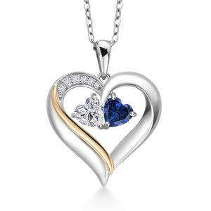 Pendant in 925 Sterling Silver and 10K Yellow Gold