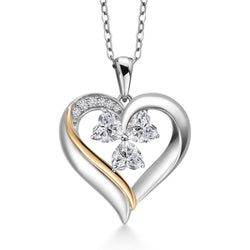 Pendant in 925 Sterling Silver and 10K Yellow Gold