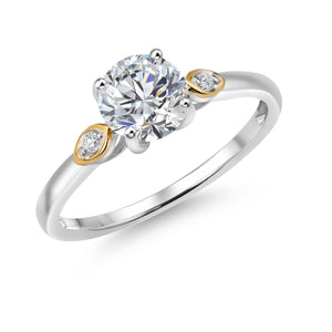 Ring in 925 Sterling Silver and 10K Yellow Gold