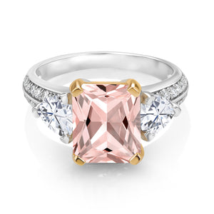 Ring in 925 Sterling Silver and 10K Yellow Gold