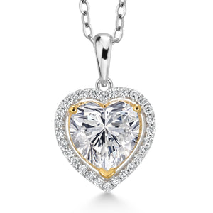 Pendant in 925 Sterling Silver and 10K Yellow Gold
