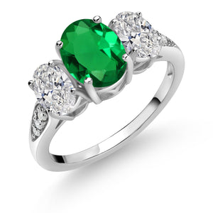 Nano Emerald - May_7_Ring in 10K White Gold