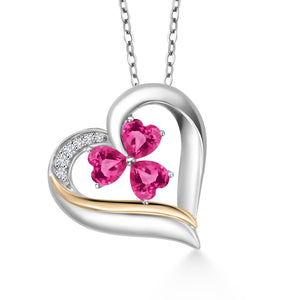 Pendant in 925 Sterling Silver and 10K Yellow Gold