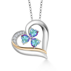 Pendant in 925 Sterling Silver and 10K Yellow Gold