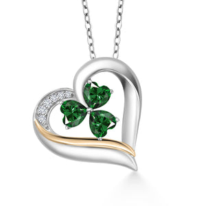 Pendant in 925 Sterling Silver and 10K Yellow Gold