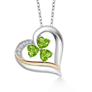 Pendant in 925 Sterling Silver and 10K Yellow Gold