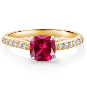 Ring in 10K Two Tone Gold
