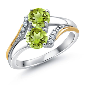 Ring in 925 Sterling Silver and 10K Yellow Gold