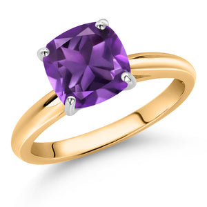Amethyst - February_5_Ring in 10K Two Tone Gold