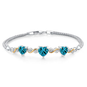 Topaz - November_Bracelet in 925 Sterling Silver and 10K Yellow Gold