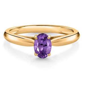 Amethyst_5_Ring in 10K Yellow Gold