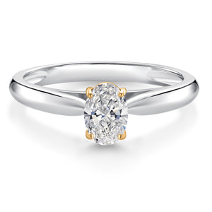 Ring in 925 Sterling Silver and 10K Yellow Gold
