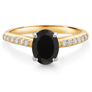 Ring in 10K Two Tone Gold