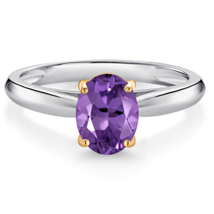 Amethyst - February_5_Ring in 10K Two Tone Gold