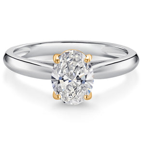 Ring in 10K Two Tone Gold