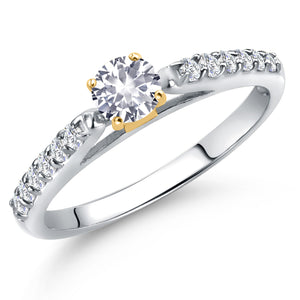 Ring in 925 Sterling Silver and 10K Yellow Gold