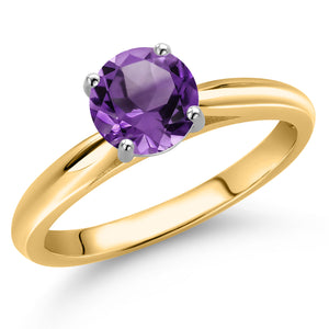 Amethyst - February_5_Ring in 10K Two Tone Gold