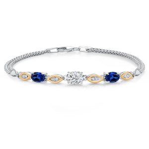 Bracelet in 925 Sterling Silver and 10K Yellow Gold