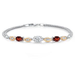 Bracelet in 925 Sterling Silver and 10K Yellow Gold