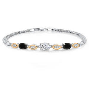 Bracelet in 925 Sterling Silver and 10K Yellow Gold