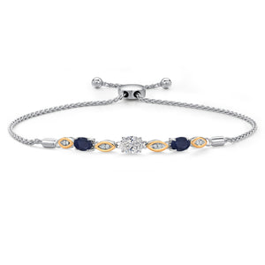 Bracelet in 925 Sterling Silver and 10K Yellow Gold