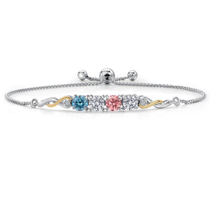 Bracelet in 925 Sterling Silver and 10K Yellow Gold