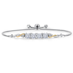 Bracelet in 925 Sterling Silver and 10K Yellow Gold