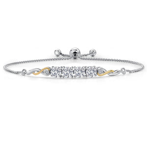 Bracelet in 925 Sterling Silver and 10K Yellow Gold