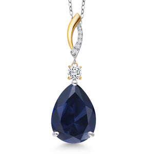 Pendant in 925 Sterling Silver and 10K Yellow Gold