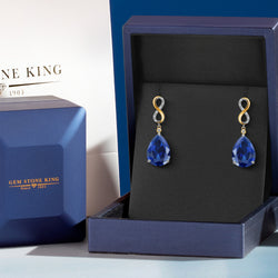 Earrings in 925 Sterling Silver and 10K Yellow Gold