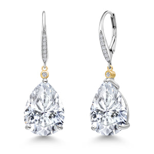 Earrings in 925 Sterling Silver and 10K Yellow Gold