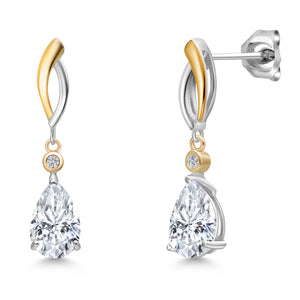 Tanzanite - December_Earrings in 925 Sterling Silver and 10K Yellow Gold