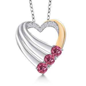 Pendant in 925 Sterling Silver and 10K Yellow Gold