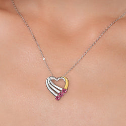 Pendant in 925 Sterling Silver and 10K Yellow Gold