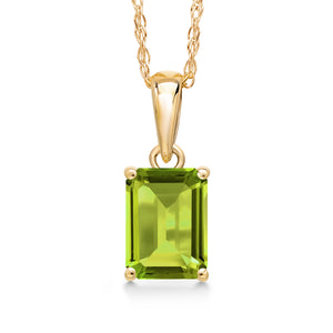 Peridot - August_Pendant in 14K Yellow Gold