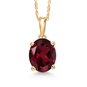 Rhodolite Garnet_Pendant in 14K Yellow Gold